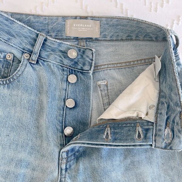 🎄3 for $25🎄 Everlane the Curvy 90s Cheeky Straight Jean Light Wash - Picture 6 of 12